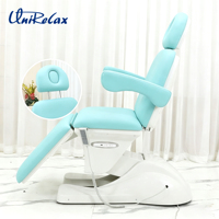 Table de massage électrique à 3 moteurs marron, réglable en hauteur, moderne, pour salon, avec mousse à mémoire de forme, lit esthétique en PU pour spa médical, certifiée CE