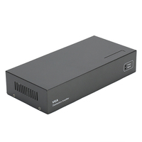 Boîtier de répartiteur vidéo personnalisé en alliage d'aluminium IP54 noir anodisé, avec trous découpés au laser, taille personnalisable, ISO9001