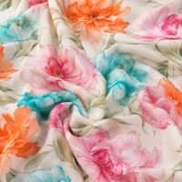 Tissu Challis en Rayonne 100% Viscose 45S Imprimé Numérique 110GSM, Tissé Uni pour la Fabrication de Vêtements et de Chemises