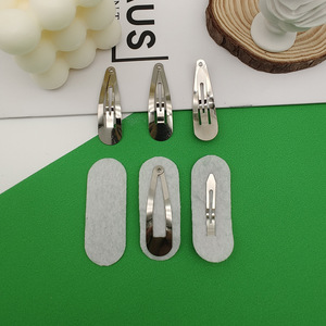 Matériaux pour pinces à cheveux DIY : tampons en tissu non tissé, pinces en forme de goutte, carrées, ovales, accessoires pour la fabrication artisanale - Product Image 3