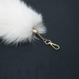 Nhà Máy Trung Quốc Cung Cấp Fluffy Nhuộm <span class=keywords><strong>Fox</strong></span> Lông Đuôi Cho Tùy Chỉnh Keychain Trang Trí Bạc <span class=keywords><strong>Fox</strong></span> Đuôi - Product Image 2