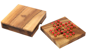 Juego de <span class=keywords><strong>solitario</strong></span> de madera, tablero de <span class=keywords><strong>solitario</strong></span> de clavija clásico, diseño de madera Premium, rompecabezas de estrategia de un solo jugador - Product Image 2