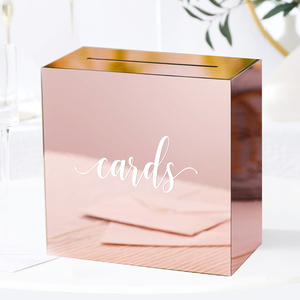 <strong>Wedding</strong> Acrylic Card Box Tabletop Decor Gift Box Display Cards and Well Wishes Envelope Holder Reception Party Decor Box - Product Image 4