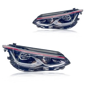 Faro Delantero Original para <span class=keywords><strong>Volkswagen</strong></span> <span class=keywords><strong>Golf</strong></span> 8 Línea Roja Configuración Alta 12V 6000K LED Faros de Repuesto - Product Image 2