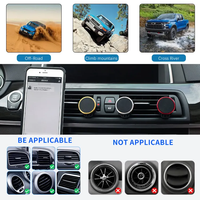 Support de téléphone magnétique pour voiture avec logo personnalisé, mini support de bureau en PVC avec plaque métallique et fixation pour grille d'aération