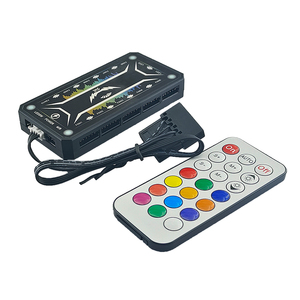 Qiuzaim từ xa không dây Sync <span class=keywords><strong>RGB</strong></span> chiếu sáng cho 6-pin người hâm mộ một cách độc lập kiểm soát lên đến 10 nhóm của LED & <span class=keywords><strong>RGB</strong></span> thiết bị trên một trung tâm - Product Image 6