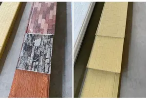 Bardage décoratif en PU <span class=keywords><strong>panneau</strong></span> sandwich pour mur <span class=keywords><strong>panneau</strong></span> sandwich en <span class=keywords><strong>mousse</strong></span> de <span class=keywords><strong>polyuréthane</strong></span> panneaux muraux extérieurs pour murs et toitures - Product Image 4