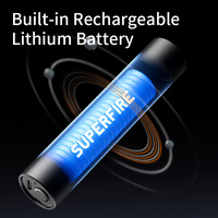Lampe de poche LED rechargeable portable à 4 modes Torche ABS légère avec USB type-c étanche pour le camping en plein air