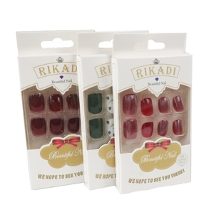 Nhỏ màu trắng hộp móng tay giả thiết lập với dập nổi Matt cán vật liệu tái chế hộp giấy bao bì cửa sổ để hiển thị - Product Image 4