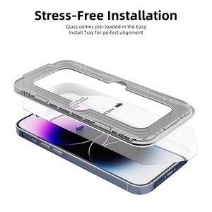Miễn phí Mẫu dustproo chống xước màn hình Tempered Glass bảo vệ màn hình cho iPhone 14 15 16 - Product Image 2