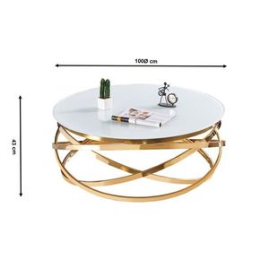 Fabrik Direkt produktion Moderne Tisch glasplatte Wohnzimmer Neues Design Runder Couch tisch Zum Verkauf