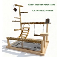 Perchoir NCI PET en bois massif de Zanthoxylum pour perroquets, idéal pour le tranchage des griffes, l'entraînement et le jeu amusant pour calops, perruches, conures du soleil, utilisation intérieure universelle