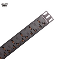 Unités de distribution d'énergie (PDU ) 1U 19 pouces 8 voies Prise universelle PDU avec V/A Meter Rack Mount Universal PDU