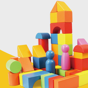 Hot Bán Xây Dựng Khối Đồ Chơi Đầy Màu Sắc Bằng Gỗ <span class=keywords><strong>Castle</strong></span> Set Trẻ Em Của Xếp Chồng Gạch Hội Đồng Quản Trị Trò Chơi - Product Image 1