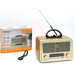 Radio Vintage con Perilla Grande, Altavoz Inalámbrico BT FEEXOT FX-2522B, Radio de 3 Bandas, Carga Tipo-C, 18650 - Product Image 5