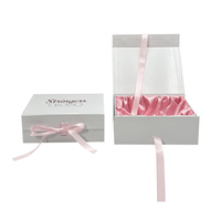 Boîte cadeau magnétique blanche pliante en satin pour maillot de bain bikini lingerie vêtement boîte d'emballage