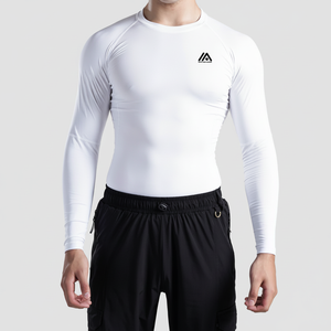 Camisetas de gimnasio de compresión para hombre personalizadas, tejido de punto de primera calidad, suministro al por mayor del fabricante de Pakistán - Product Image 1