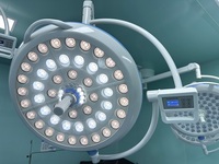 Lampu Bedah LED Tanpa Bayangan Kepala Ganda 160000 Lux 4000-6500K Cahaya Dingin yang Dapat Disesuaikan untuk Ruang Operasi Klinik Bedah