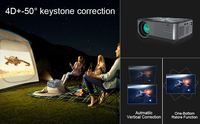 Projecteur LCD ATV Android 4K pour cinéma maison, OEM ODM d'usine, avec haut-parleurs intégrés, lumens extérieurs pour ports USB WiFi AV