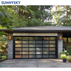 Sunnysky Porte de Garage Coulissante Automatique Moderne Personnalisée en Alliage d'Aluminium Populaire à l'Ile <span class=keywords><strong>Maurice</strong></span> pour Villas Surface Finie - Product Image 4