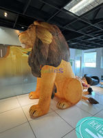 León Inflable Gigante Realista para Decoración de Eventos al Aire Libre, Animal Inflable para Parques Temáticos