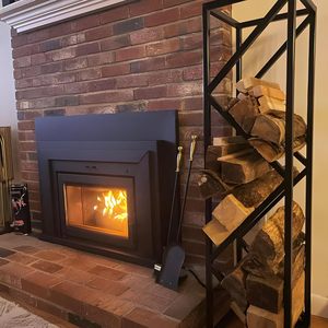 Support de <span class=keywords><strong>bois</strong></span> de <span class=keywords><strong>chauffage</strong></span> intérieur et extérieur réglable en métal avec support de rangement pour cheminée accessoires de cheminées de foyer extérieur - Product Image 4