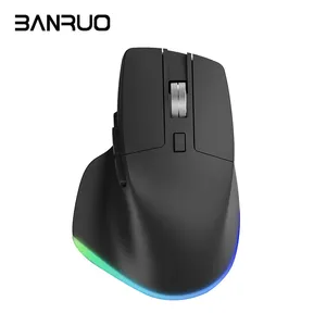 2.4G Wireless Mouse Ergonomic Mouse 1600 DPI USB Receiver Optical Bluetooth Compatible 3.0 5.0 Computer RGB Silent Mouse