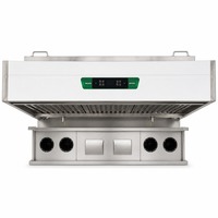 Pembersih Asap Minyak Terintegrasi Dapur Komersial Tipe Filter All-in-One Bahan Stainless Steel Pemasangan di Langit-langit untuk Kantin