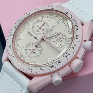 Hot Selling Luxe Nieuw Design Maan Heren Horloges Luxe Quartz Horloge Voor Heren Sport Chronograaf Automatische Datum Polshorloge