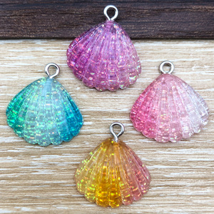 Pendentif en résine colorée à paillettes, forme irrégulière, pour accessoires de bijoux à faire soi-même, pièces artisanales faites à la main SN504 - Product Image 3