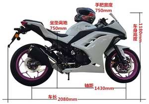 <span class=keywords><strong>Moto</strong></span> sportive Kawasaki H2 400CC importée, petite <span class=keywords><strong>moto</strong></span> Ninja avec moteur sans balais, V6 d'occasion, homologuée pour la route - Product Image 6