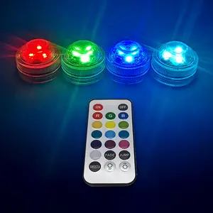 Lmint RGB防水彩色水烟led灯遥控器包括电池CR2025 CR2032夜景水烟灯