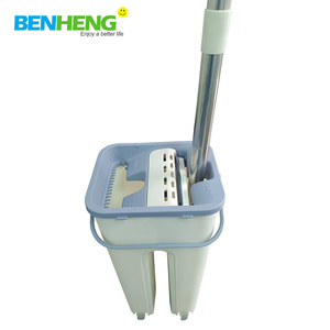 Juego de fregona mágica de secado automático y exprimidor BENHENG, fregona plana de lavado a <span class=keywords><strong>mano</strong></span> gratis barata, cabezal cuadrado de poste de acero, Cubo de limpieza de gran oferta - Product Image 2