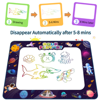 Enfants jeux éducation plancher eau dessin doodle tapis dessin jouets avec lettres et stylos