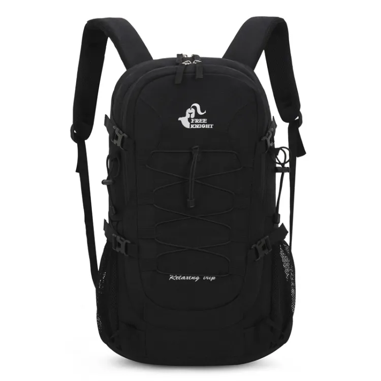 Best Selling Free Knight FK0219 40L Large Capacity Waterproof Adventure Backpack with Rain Cover(Dark Night Black)