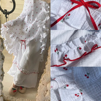 Ensemble de prière personnalisé en mousseline 100% coton imprimé, jolie gaze naturelle douce pour la peau, vêtements islamiques modestes pour l'Aïd et le Ramadan, Abaya Jilbab