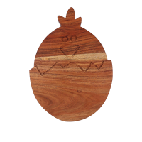 Planche à découper en bois en forme d'œuf, bloc à découper, plateau de service, décoration de fête, épaisseur 1,5 cm, SON TRA CRAFT