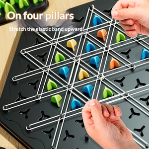 Jeu de puzzle de bureau en forme de triangle avec échecs en chaîne et échecs à élastique, jeu d'échecs pour enfants, entraînement à la réflexion cérébrale - Product Image 6