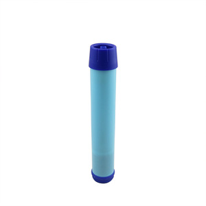 Bouteille d'eau filtrante d'extérieur avec cartouche bleu cyan, ensemble de 3 pièces, purification manuelle pour la randonnée et les voyages - Product Image 3