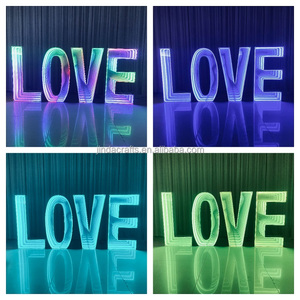 Letras LED RGB Metálicas con Efecto Infinito, Letras LOVE <span class=keywords><strong>de</strong></span> 4 pies/3 pies, Letras Luminosas para Decoración <span class=keywords><strong>de</strong></span> Bodas, Propuestas y Fiestas - Product Image 2