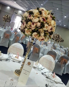 LFB1533-mesa de centro de mesa con flores de peonía, decoración de boda para todo tipo de eventos - Product Image 3