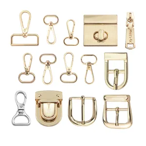 Customized metal Bag Hardware Dog Hook Handbag acessórios conjunto Metal Swivel Snap Hook Para Bolsa