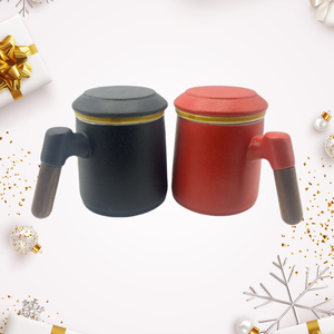 Factory Spot Wholesale Wooden Handle Ceramic <b>Cup</b> <b>Tea</b> <b>Cup</b> Cover With Filter <b>Tea</b> <b>Cups</b> <b>Set</b> - Product Image 4