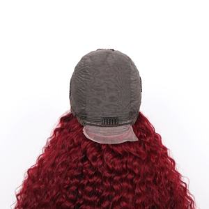 Parrucche in Capelli Umani con Pizzo 13x4 per Donne, Ricci Acqua Colorati 99j Borgogna, <span class=keywords><strong>Parrucca</strong></span> HD con Pizzo 13x6, Onda Profonda <span class=keywords><strong>Rossa</strong></span> Colorata - Product Image 6