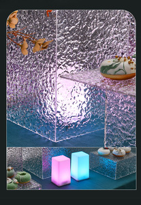 Tùy chỉnh Acrylic tự chọn đứng tự chọn Riser Màu sắc đám cưới vuông Acrylic tiệc phục vụ thực phẩm bánh tráng miệng Cube hiển thị đứng - Product Image 5