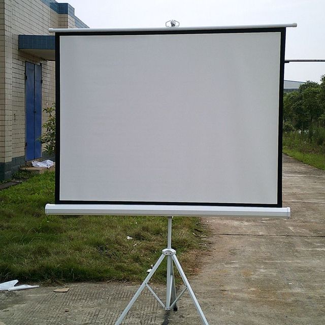 Projection Screens 100 Inch 4:3 Tripod Projector Screen Portable Floor Standing Mobile Projection Screen
