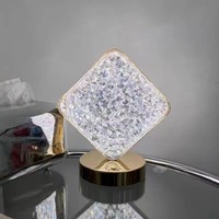 Lampe de table LED en cristal moderne, sans fil, rechargeable par batterie, à commande tactile, pour restaurant