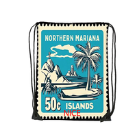 Sac à cordon personnalisé imprimé motif Saipan, portable, pour l'école, les trajets quotidiens, les activités de plein air et les cadeaux de vacances