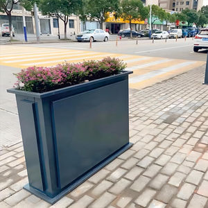 Boîtes à fleurs décoratives personnalisables en acier inoxydable pour décoration extérieure de restaurant d'hôtel, pots de fleurs extérieurs modernes - Product Image 4