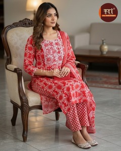Costume en coton cousu pour femmes, best-seller, avec dupatta, pour les occasions spéciales, séchage rapide, design moderne, disponible à prix réduit - Product Image 2